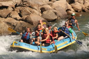 whitewater raft on the Animas River in Durango Colorado