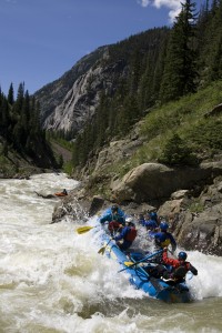 Snow Shed Rapid, Class IV, mile 4, Upper Animas River Silverton Stretch